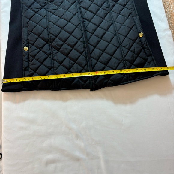 Kim Rogers Vest Quilted Ribbed Pockets Fall Outerwear Vest Black Size Medium - Picture 12 of 12